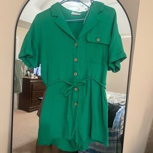 Green One Piece Romper